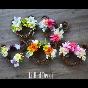 Homemade Floral Mickey Wreaths